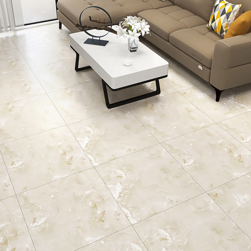 Home Vinyl Flooring Peel and Stick Marble Print Square PVC Flooring for Living Room