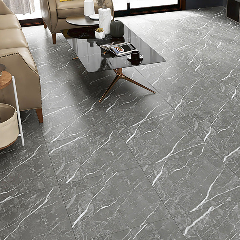 Home Vinyl Flooring Peel and Stick Marble Print Square PVC Flooring for Living Room