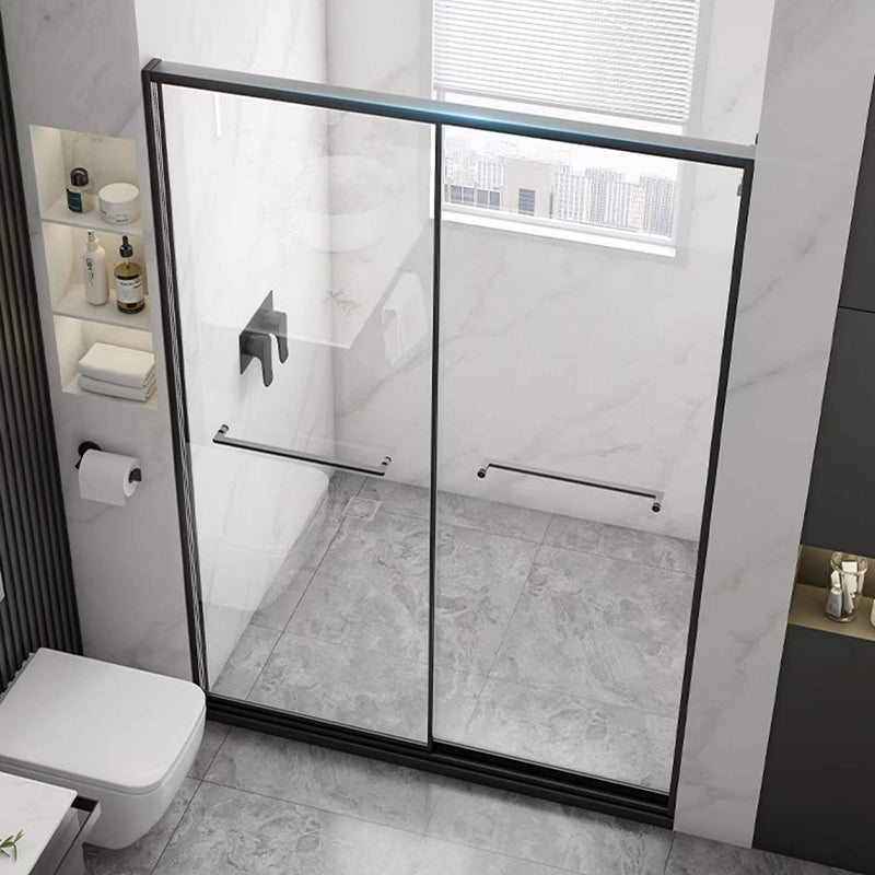 Transparent Double Glass Shower Bath Door Metal Framed Shower Door