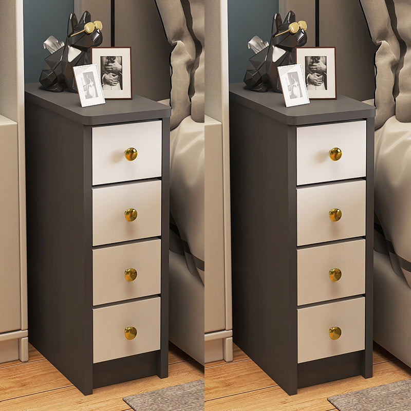 Storage Kids Bedside Table Manufactured Wood Kids Nightstand with 4 Drawers