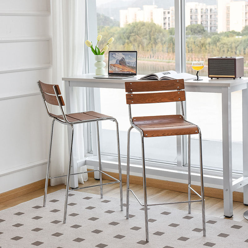 Contemporary Living Room Bar Stools Metal Stackable Counter Stool