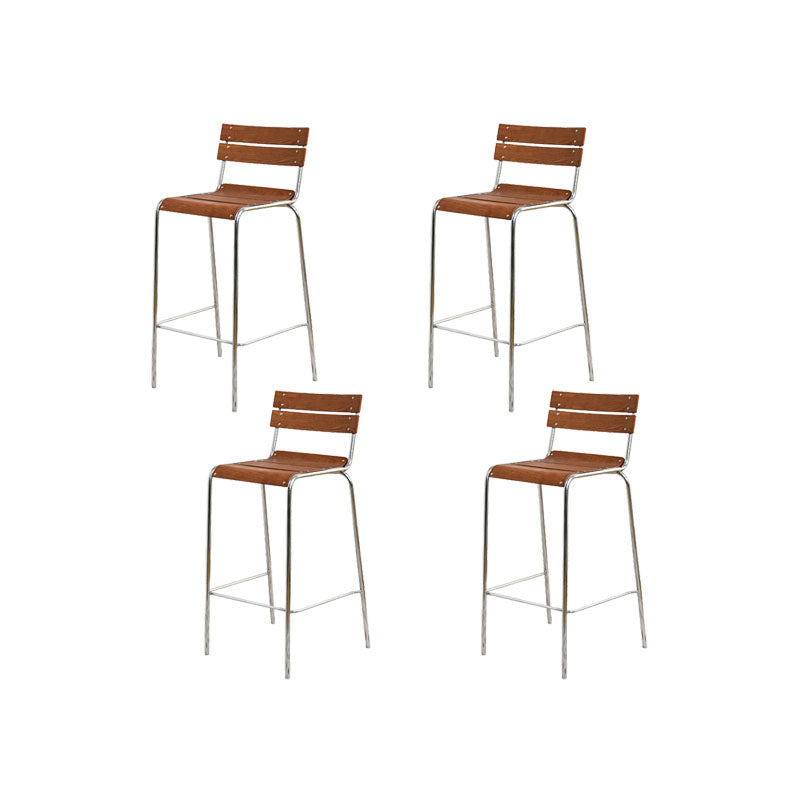 Contemporary Living Room Bar Stools Metal Stackable Counter Stool