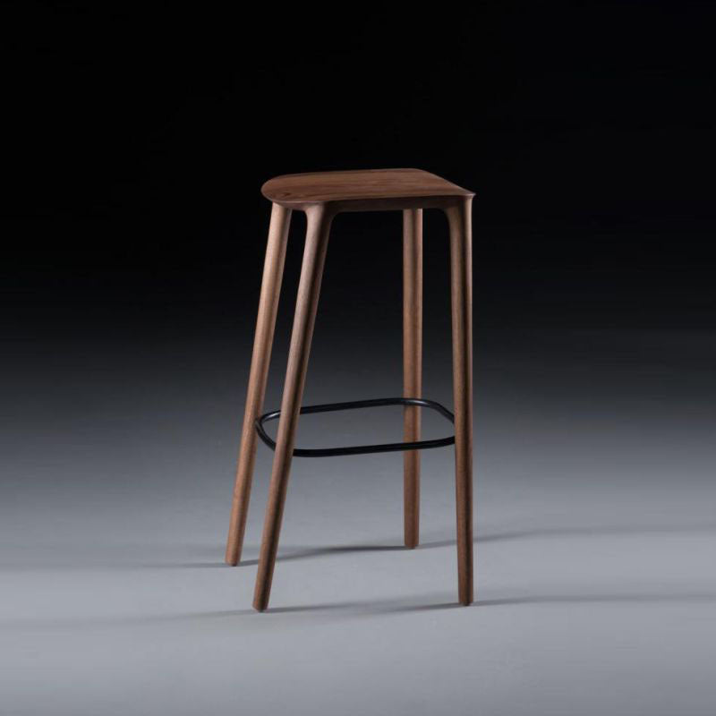 Solid Wood Counter and Bar Stool Indoor Industrial Backless Stool