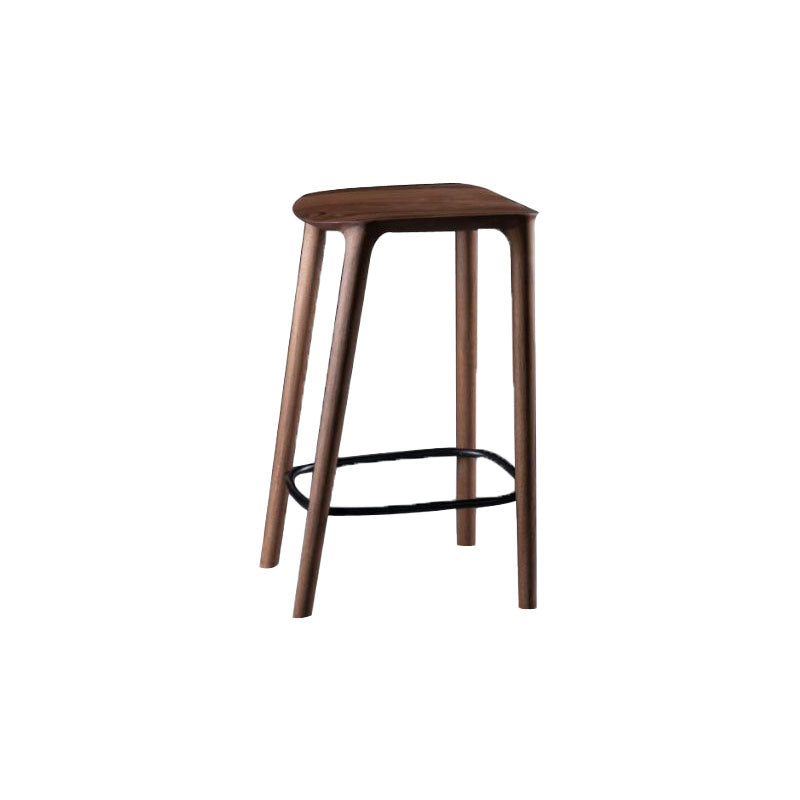 Solid Wood Counter and Bar Stool Indoor Industrial Backless Stool