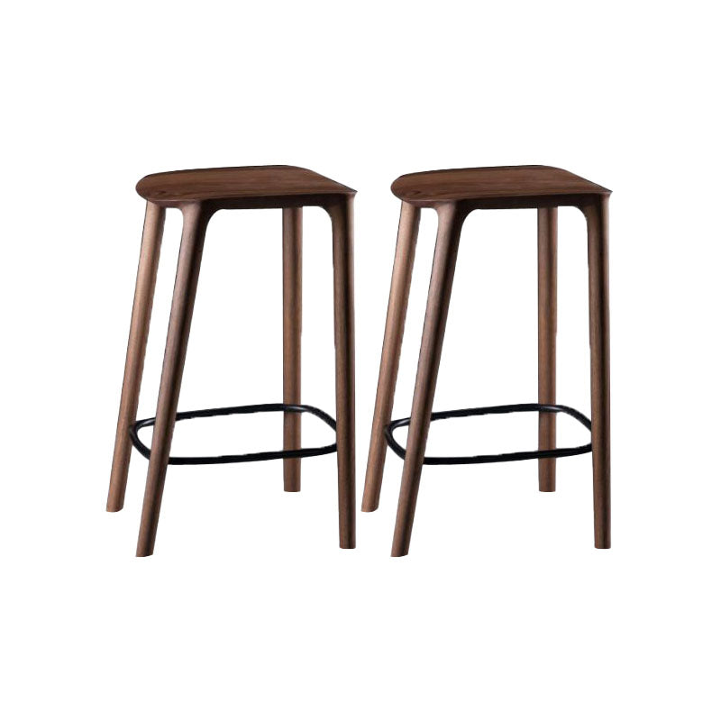 Solid Wood Counter and Bar Stool Indoor Industrial Backless Stool