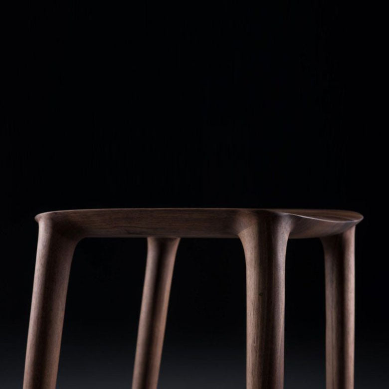 Solid Wood Counter and Bar Stool Indoor Industrial Backless Stool