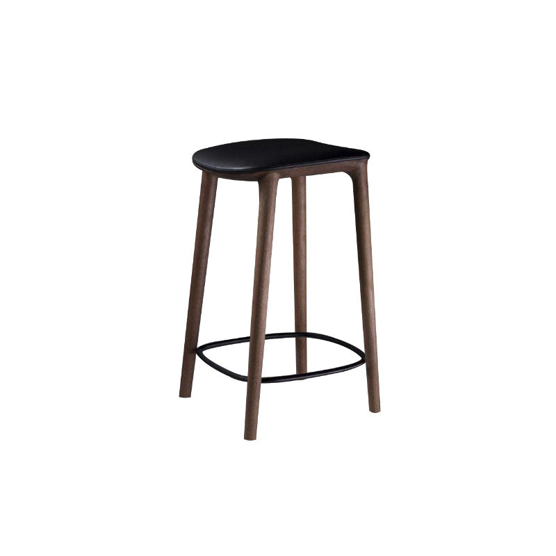 Solid Wood Counter and Bar Stool Indoor Industrial Backless Stool