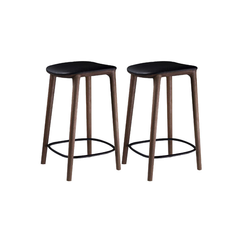 Solid Wood Counter and Bar Stool Indoor Industrial Backless Stool