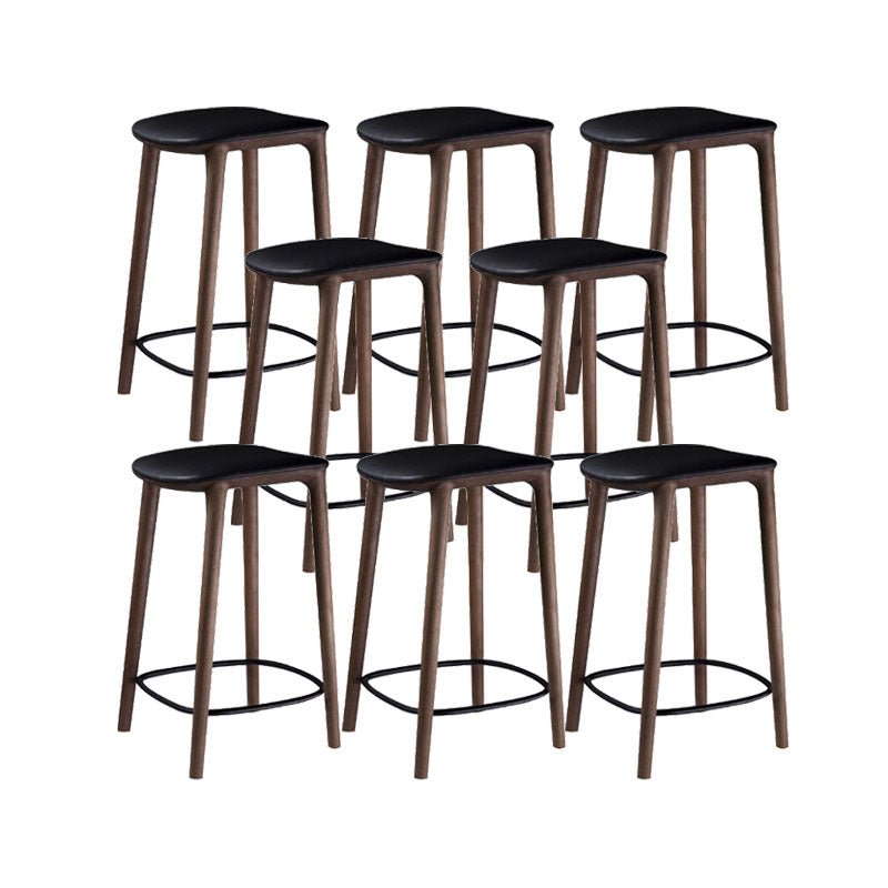 Solid Wood Counter and Bar Stool Indoor Industrial Backless Stool