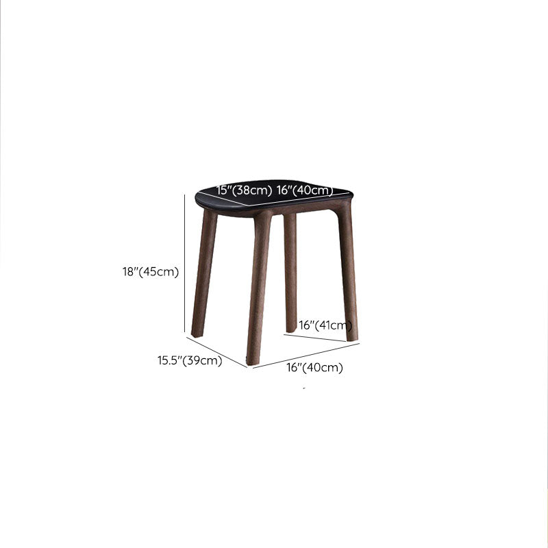 Solid Wood Counter and Bar Stool Indoor Industrial Backless Stool