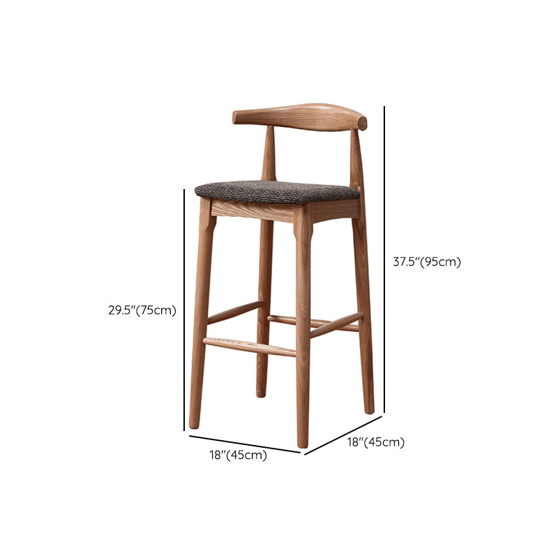 Glam Rectangle Bar Table Set 1/2/3 Pcs Oak Solid Wood Bar Table and Stools in Natural