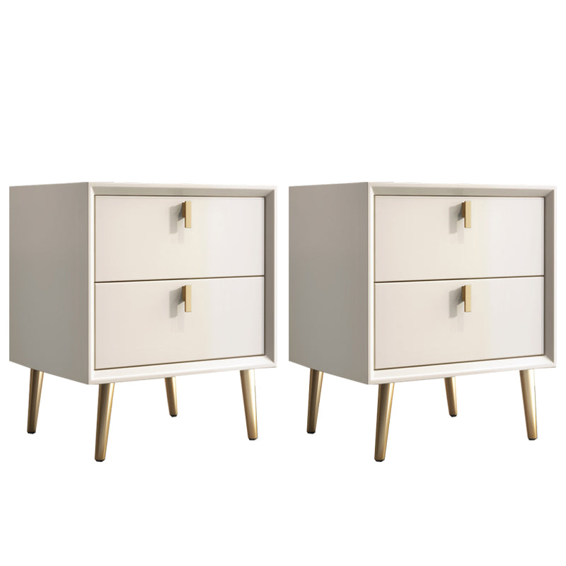 Modern Night Table Drawer Storage Rubber Wood Nightstand for Bedroom