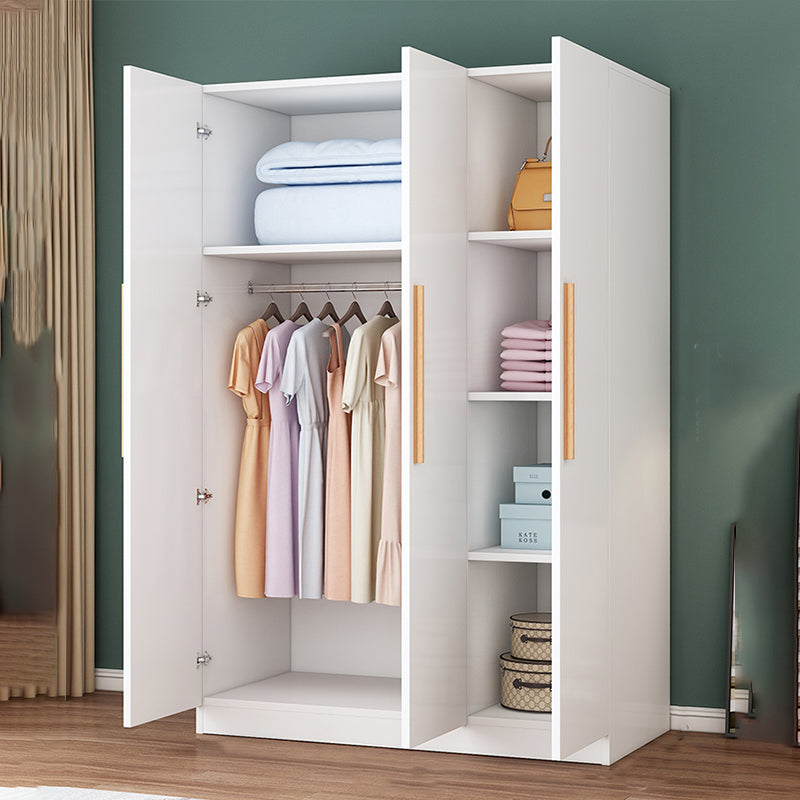 Freestanding Wood Frame Wardrobe Modern Hinged Soft Close Doors Wardrobe