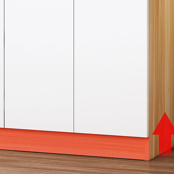 Freestanding Wood Frame Wardrobe Modern Hinged Soft Close Doors Wardrobe