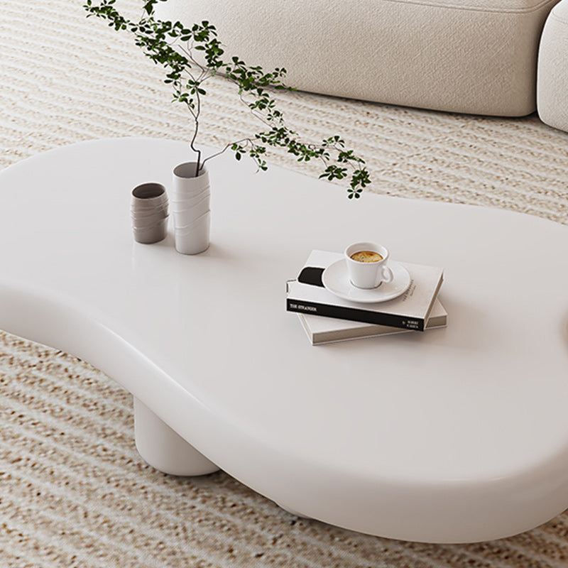 Contemporary Corner Table Wood White 4 Legs Accent Side Table