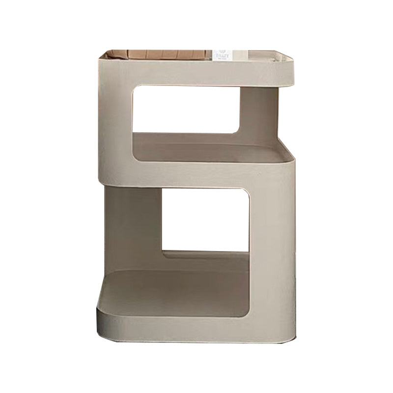 15" Wide Contemporary Corner Table Square Storage Accent Side Table