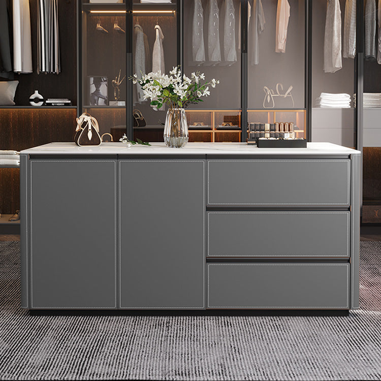 Modern Dining Room Kitchen Island Table Prep Table with Drawer