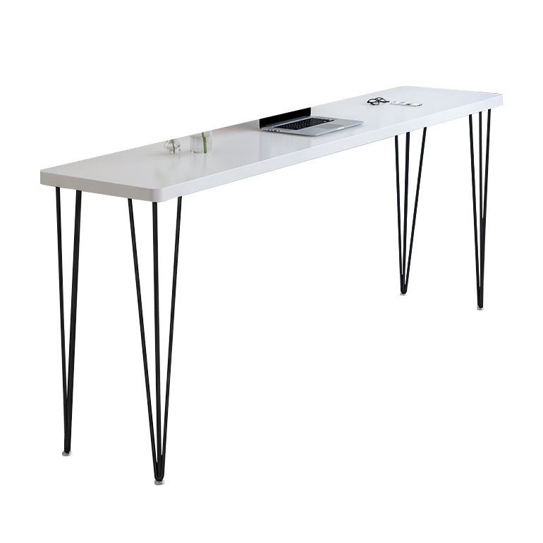 Modern Rectangle Wood Bar Table Metal Legs for Milk Tea Shop