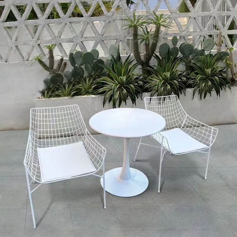 1/3/4/5 Pieces Patio Dining Table Set Modern Metal Bistro Table Set