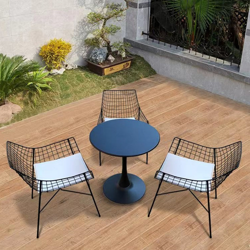 1/3/4/5 Pieces Patio Dining Table Set Modern Metal Bistro Table Set