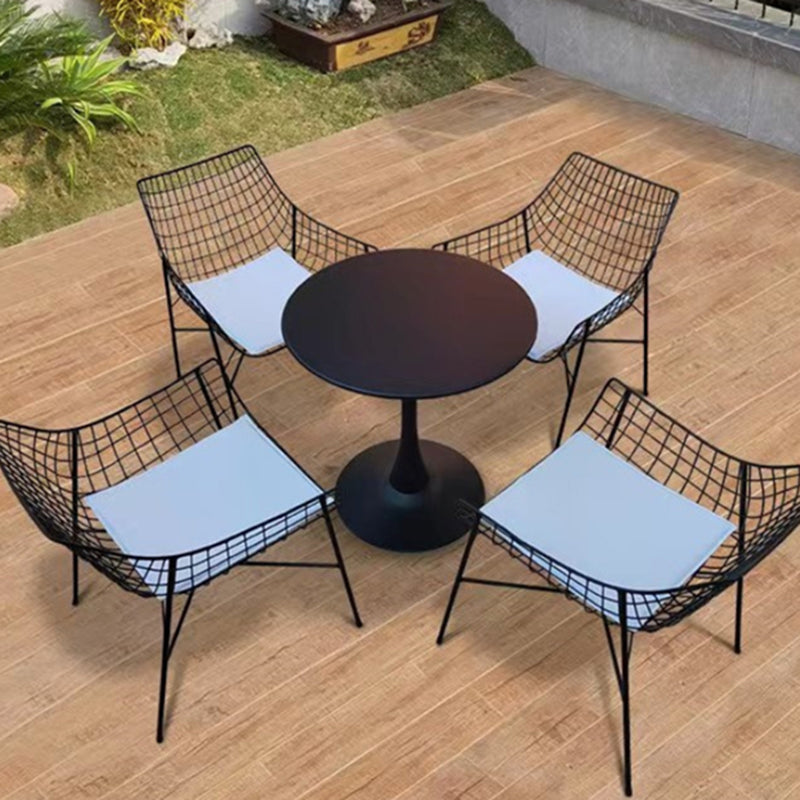 1/3/4/5 Pieces Patio Dining Table Set Modern Metal Bistro Table Set