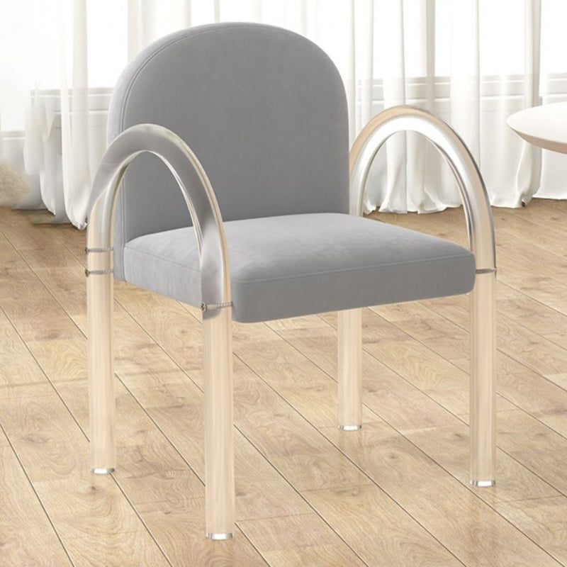 Modern Simple Arm Chair Plastic Frame Dining Chair for Dining Room