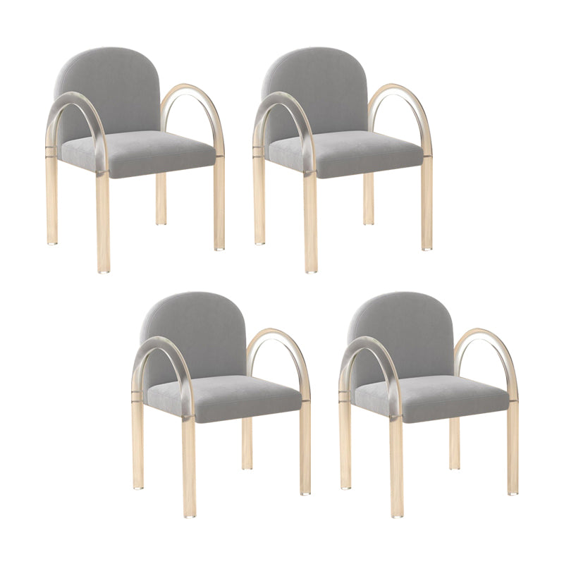 Modern Simple Arm Chair Plastic Frame Dining Chair for Dining Room