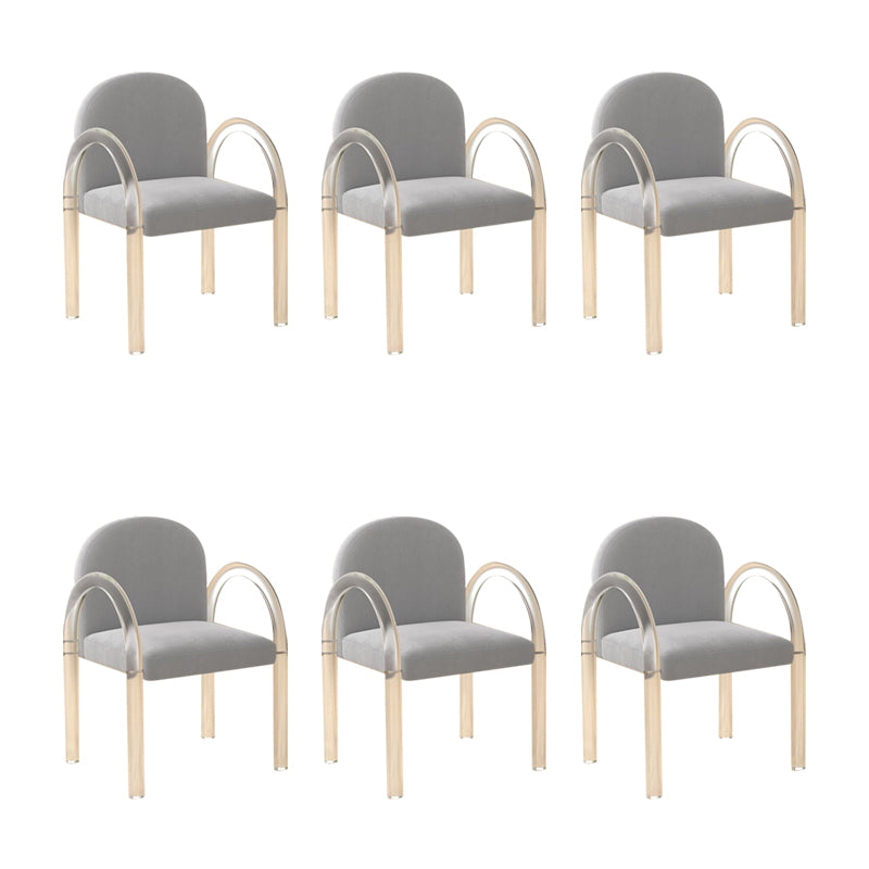 Modern Simple Arm Chair Plastic Frame Dining Chair for Dining Room