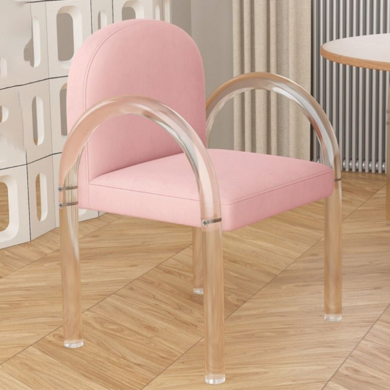 Modern Simple Arm Chair Plastic Frame Dining Chair for Dining Room