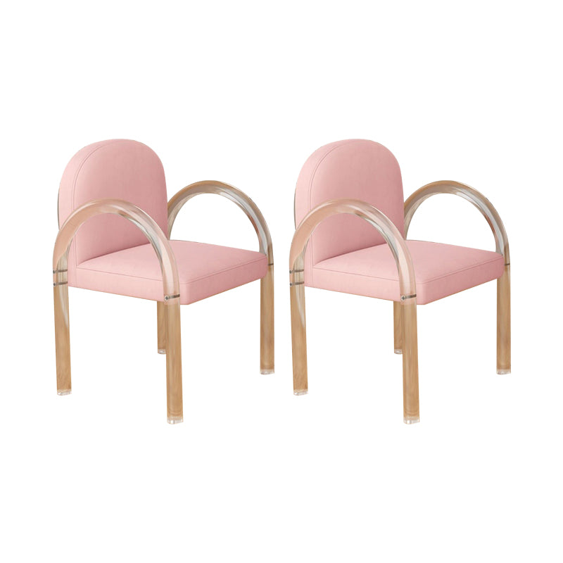 Modern Simple Arm Chair Plastic Frame Dining Chair for Dining Room
