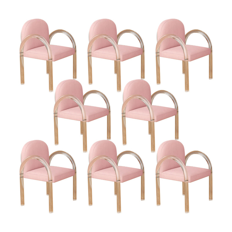 Modern Simple Arm Chair Plastic Frame Dining Chair for Dining Room