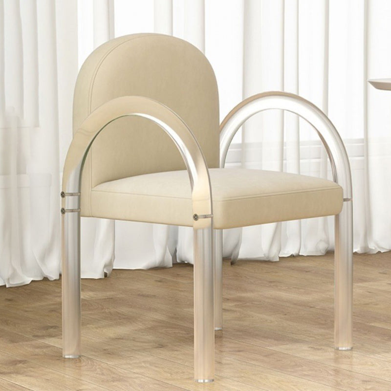 Modern Simple Arm Chair Plastic Frame Dining Chair for Dining Room