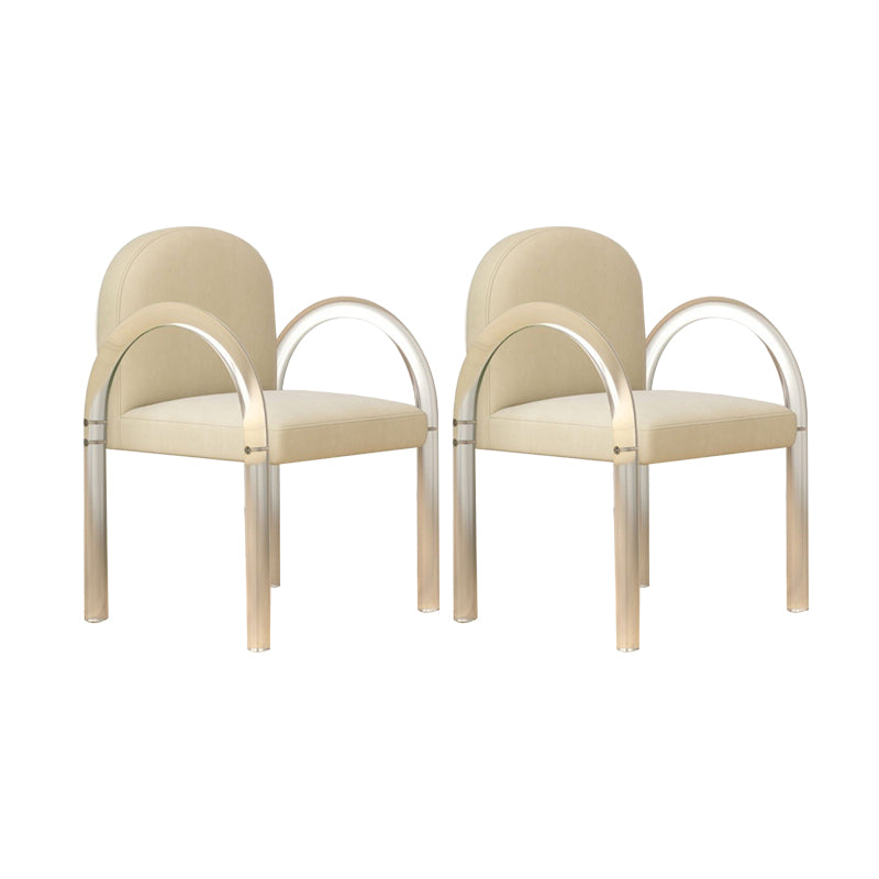 Modern Simple Arm Chair Plastic Frame Dining Chair for Dining Room