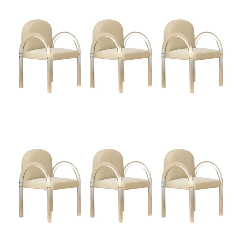 Modern Simple Arm Chair Plastic Frame Dining Chair for Dining Room