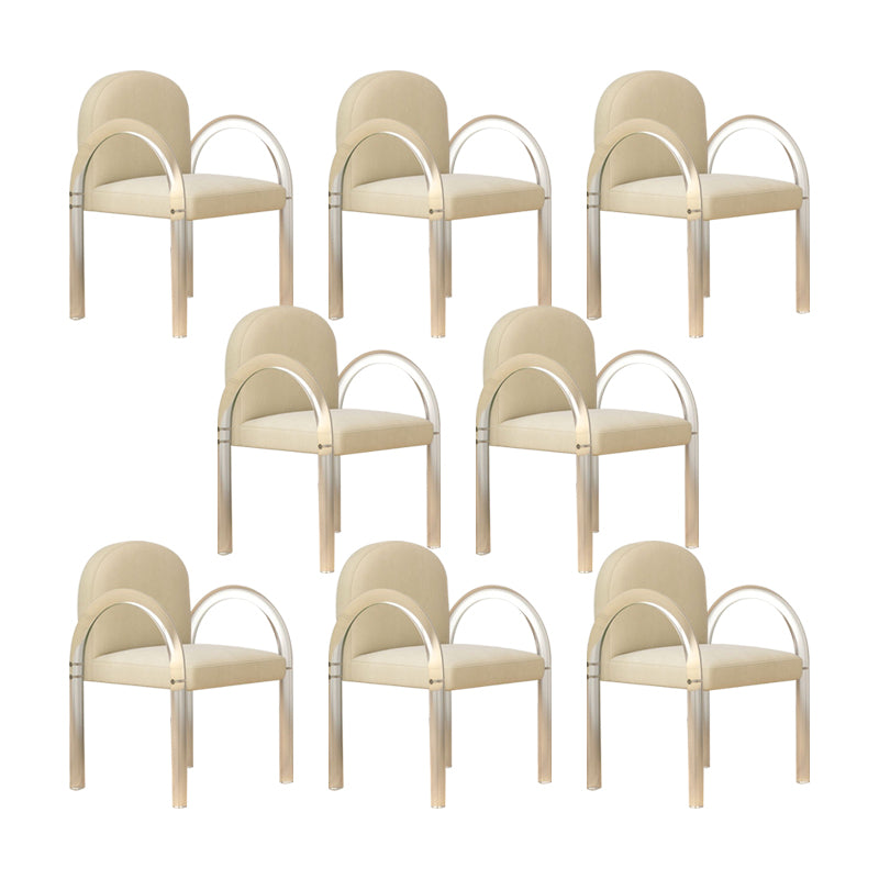 Modern Simple Arm Chair Plastic Frame Dining Chair for Dining Room