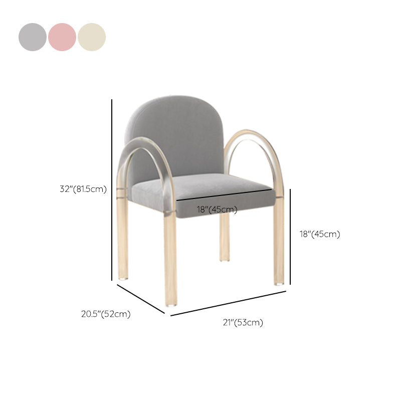 Modern Simple Arm Chair Plastic Frame Dining Chair for Dining Room