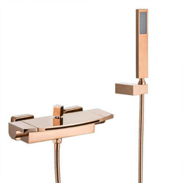 Modern Shower Faucet Brass Handheld Shower Head Wall Mounted Shower Trim