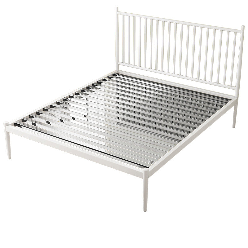 Contemporary Finish Metallic Open-Frame Bed Glam Wire-Grid Iron Bed Frame with Headboard