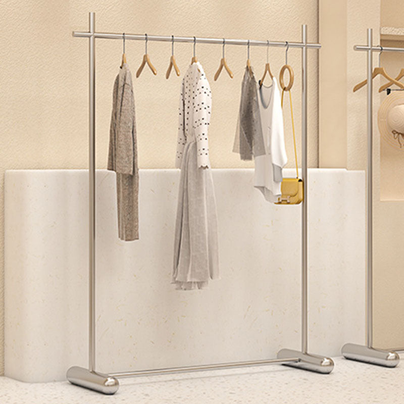 Basic Stainless Steel Clothes Hanger Solid Color Free Standing Coat Rack