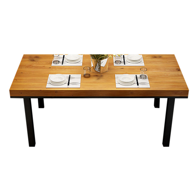 Light Wood Finish Industrial Dining Set 1/2/5 Pcs Pine Wood Dinette Set
