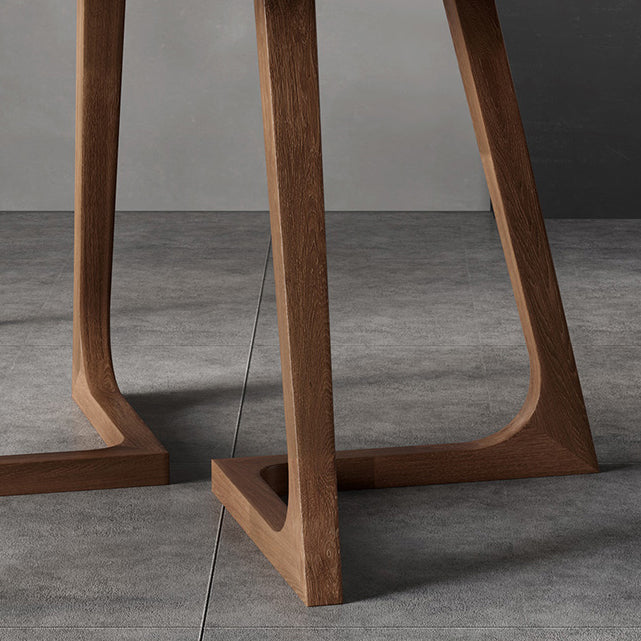 Modern Style Dinette Set 1/2/3/4/5 Pcs Round Solid Wood Dinette Table with Dining Chair