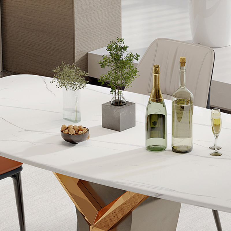 Rectangle Pedestal Dinner Room Kitchen Table Modern Dining Site Table
