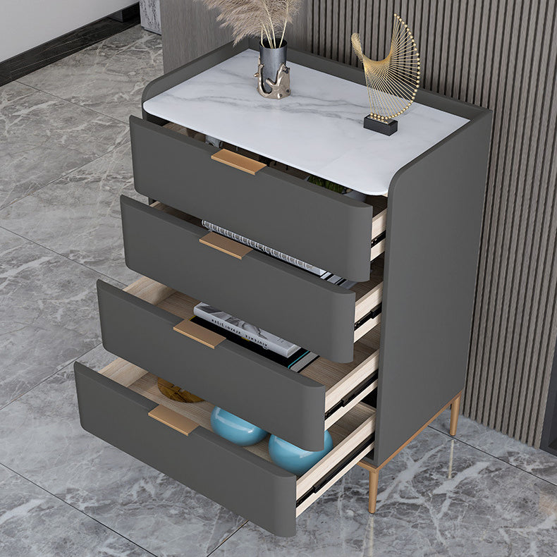 Classic Glam Storage Chest Stone Dresser with 5/4/3 Drawers , 15.6 Inch W