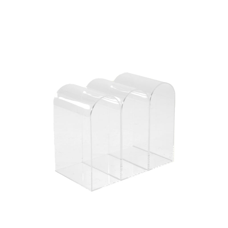 Contemporary Antique Finish Shelf Bookcase Geometric Bookshelf