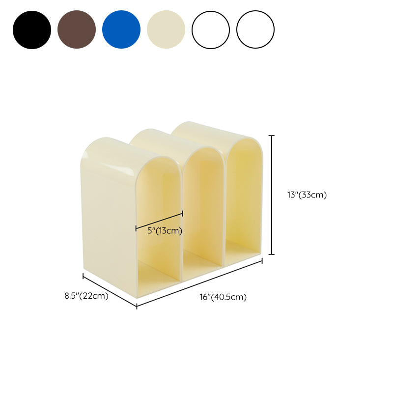 Contemporary Antique Finish Shelf Bookcase Geometric Bookshelf