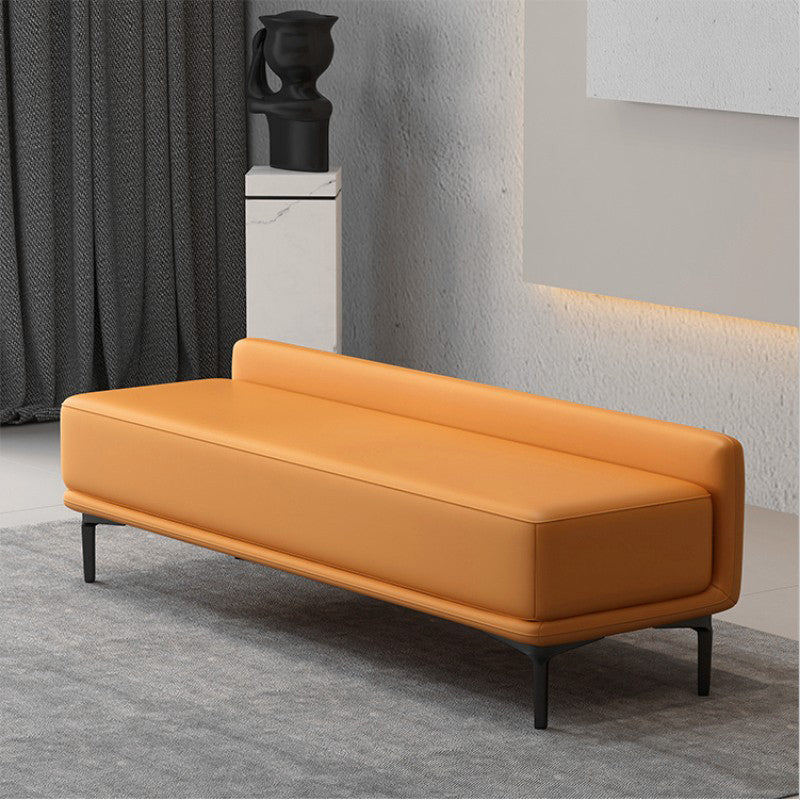 Contemporary Cushioned Seating Bench Rectangle Entryway and Bedroom Bench