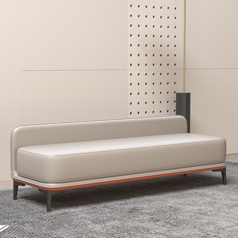 Contemporary Cushioned Seating Bench Rectangle Entryway and Bedroom Bench