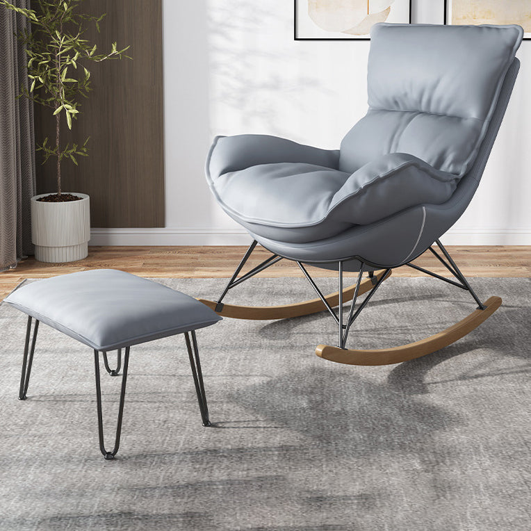 Modern Leisure Chaise Rocking Chair Lounge Upholstered Chaise for Living Room