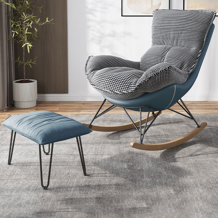Modern Leisure Chaise Rocking Chair Lounge Upholstered Chaise for Living Room