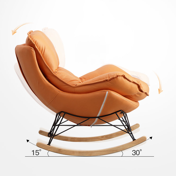 Modern Leisure Chaise Rocking Chair Lounge Upholstered Chaise for Living Room
